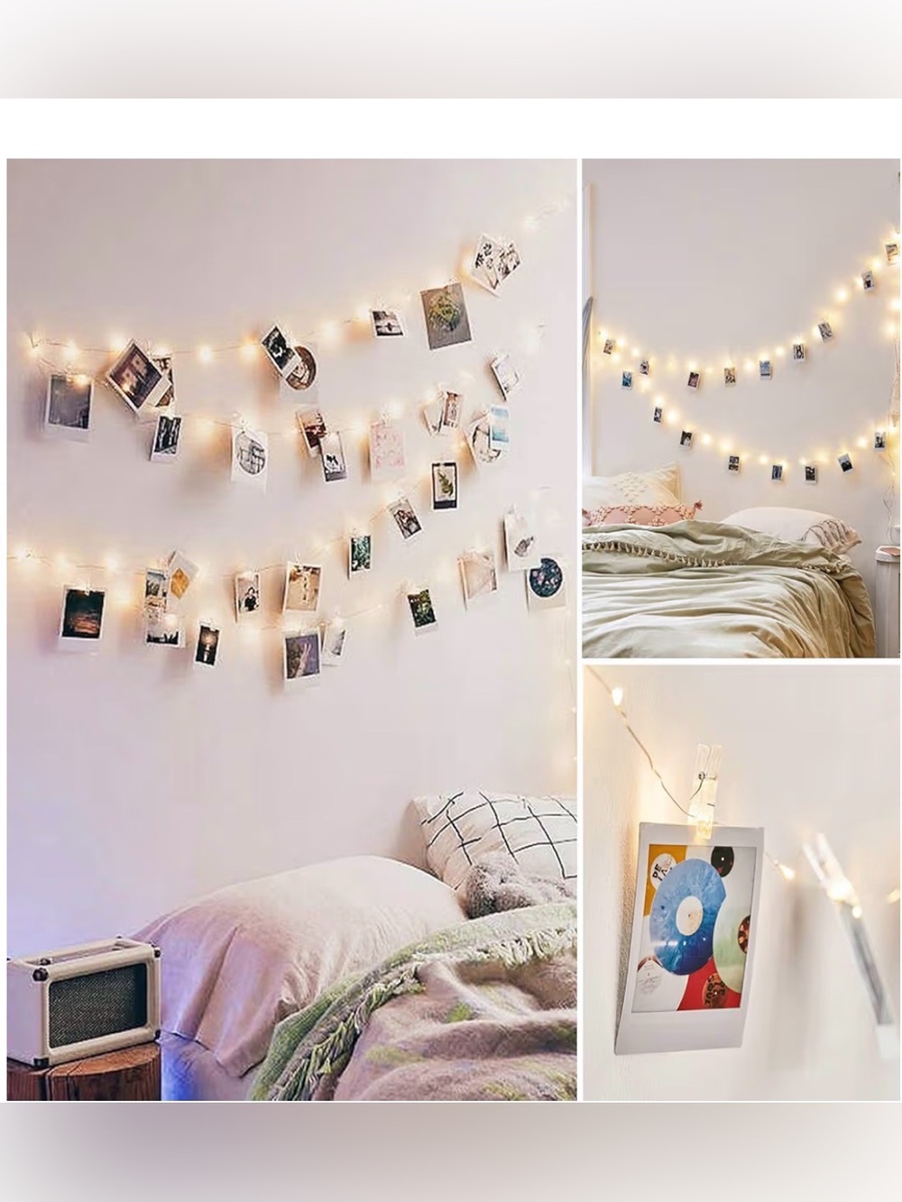 Fairy Lights with 30 Photo clips, 16 feet in Warm White